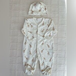 Sophie la girafe Ecru Print Footie
